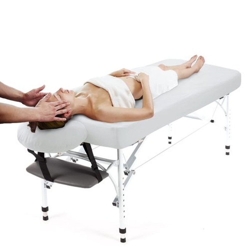 Waterproof Massage Table Sheets, Massage Table Cover Set 2- Piece Include Massage Fitted Sheet and Face Cradle Cover Ultra Soft & Skin-friendly Fit Massage Table & Facial Bed, White, 36×77×7