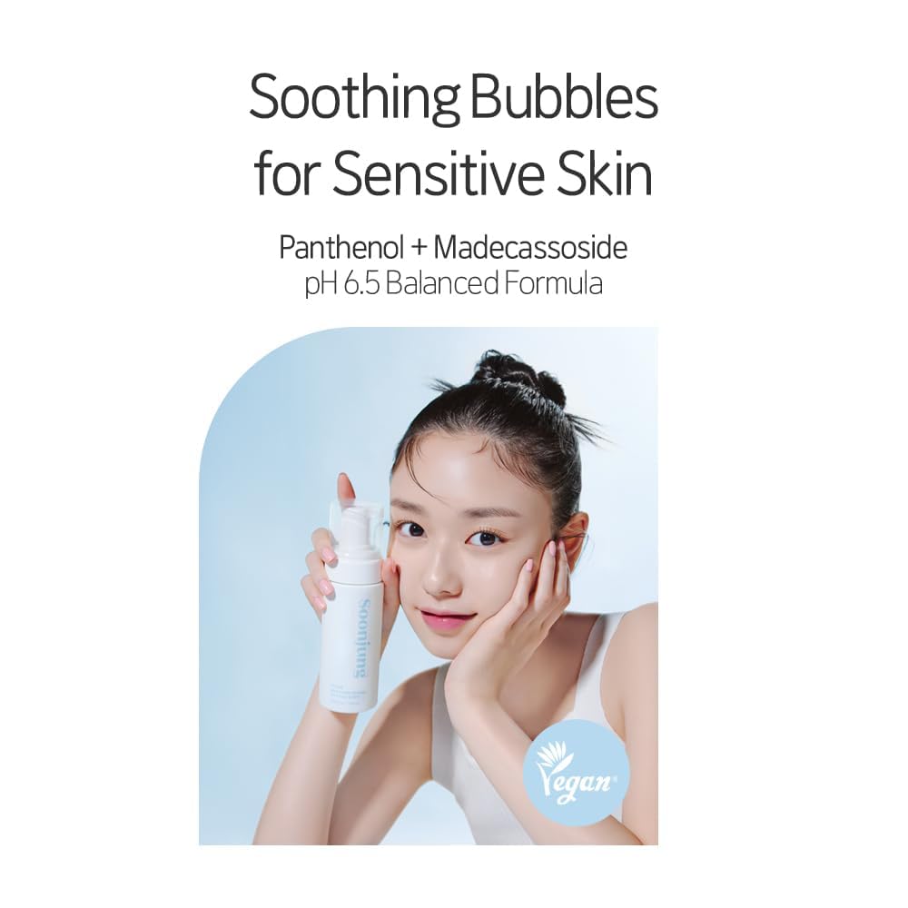ETUDE SoonJung pH 6.5 Whip Cleanser 5.06 fl.oz | Non Comedogenic & Hypoallergenic Soft Bubble Hydrating Facial Cleanser for Sensitive Skin | Low-pH Korean Face Wash | K-Beauty (5.06 fl oz)