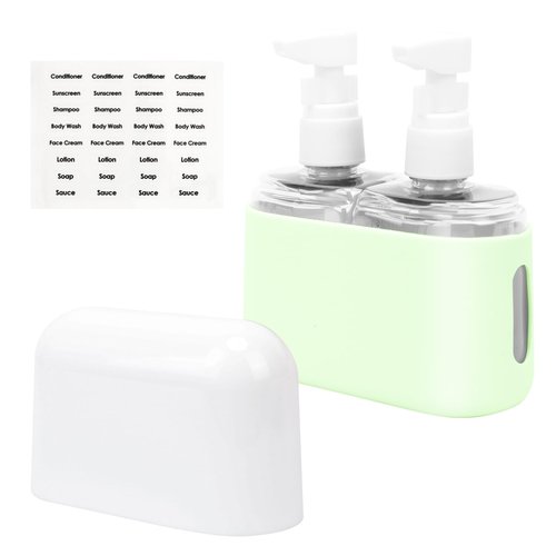 Skycase Travel Bottles, Travel Size Toiletries - Leak Proof Refillable Tsa Approved Travel Bottles, 2 in 1 Travel Containers with Labels Airplane Accessories Kits for Lotion Liquid (Green)