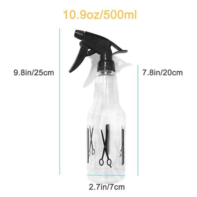 Avenoir Mister Spray Bottle, 16.9oz/500ml Adjustable Spray Storage Container for Hair, Plant and Home Cleaning