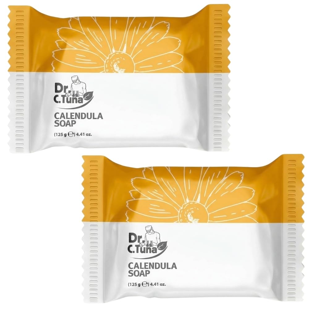 FARMASi Dr. C. Tuna 2 Pack Calendula Soap Bar, Hydrating Skin Care, 4.41oz