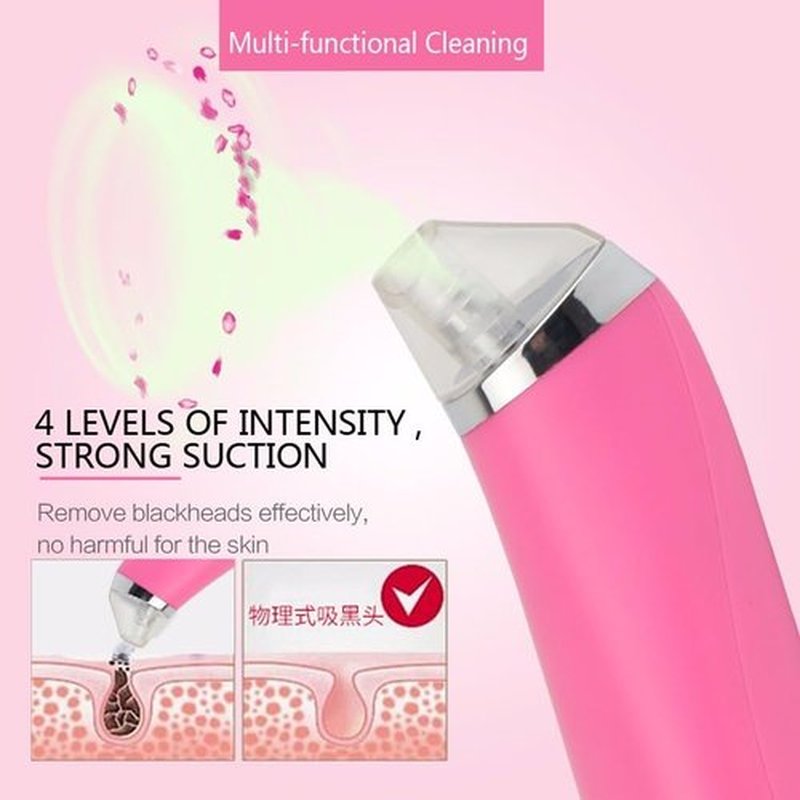 2024 Original - New 2.0 Blackhead Remover Pore Vacuum Cleaner, 3 Heads, Keratin Remover, Blackhead Vacuum Extractor, Facial Vacuum Suction Pore Cleaner, Pore Suction Cup Acne Pore Extractor (Pink)