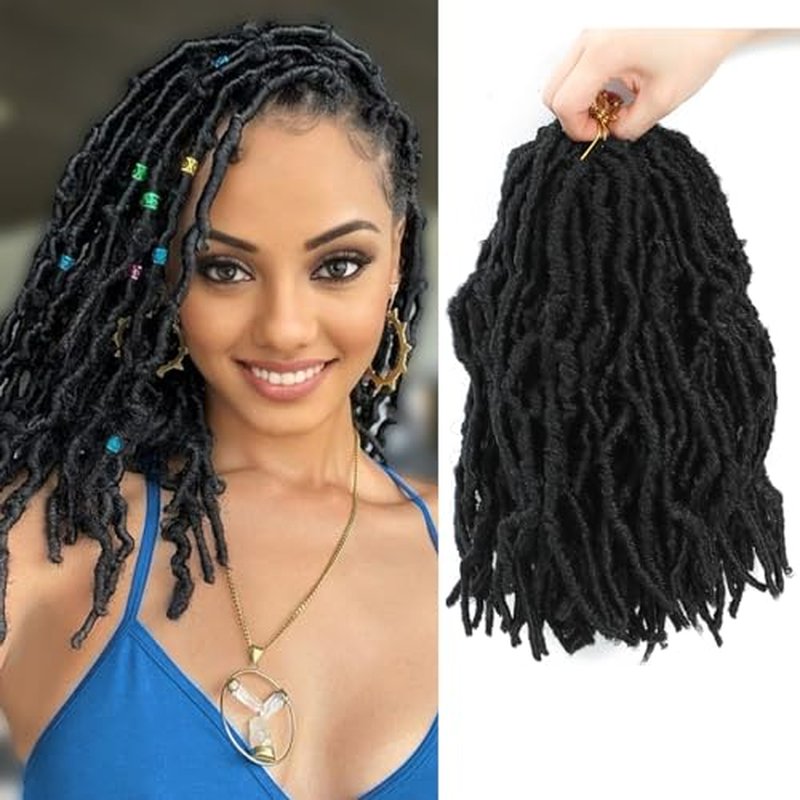 Short Soft Locs 10 Inch 7 Packs Color 4 Faux Locs Crochet Hair Pre Looped Soft Locs Crochet Hair For Black Women(10inch, 7 Packs, 4#)