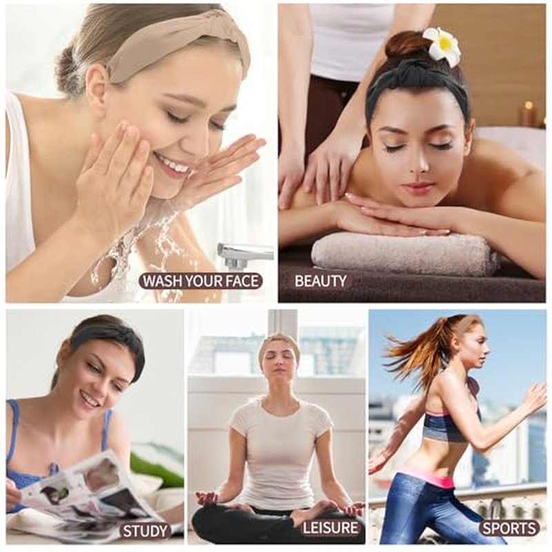 HMGDZ Headbands for Women,Stylish Top Knotted Headbands - Knotted Headband For Women,Fashion No Slip Headband for Women Hairbands Hair Accessories,Suitable for Washing Face, Beauty.