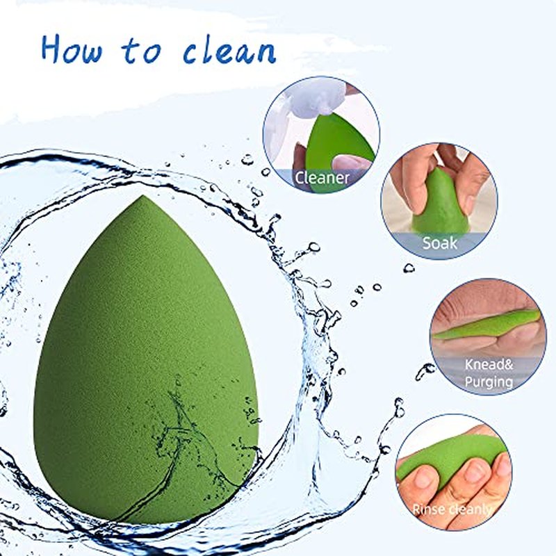 COSTICA Makeup Sponge Set Blender, Beauty Sponge Makeup Blender Flawless for Liquid - Multi Colored 4 pcs Rose Series