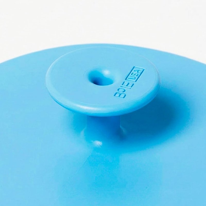 Boie USA Body Scrubber - Hygienic Silicone Exfoliating Loofah Alternative | Gentle on Sensitive Skin, BPA-Free, Blue