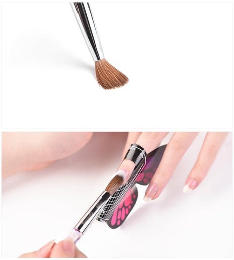 Rolabling Nail Art Brush Acrylic Brush Nail Pen with Symphony Diamond Handle Manicure Design Nail Art Tool (14#)