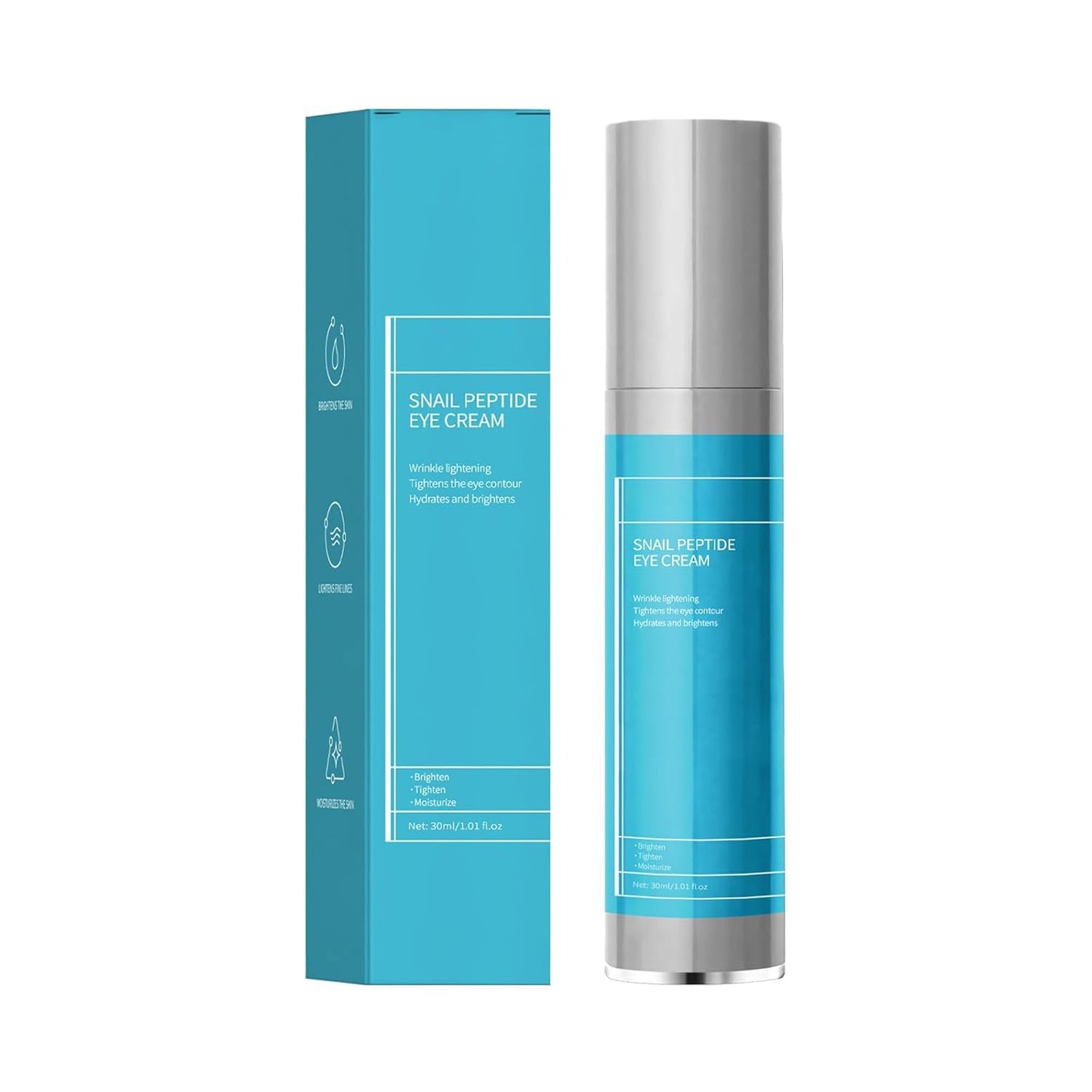 Wrinkles Under Eye Cream with Snail Mucin for Fine Lines Puffiness - Firming Serum Relieve Eye Fatigue for Women