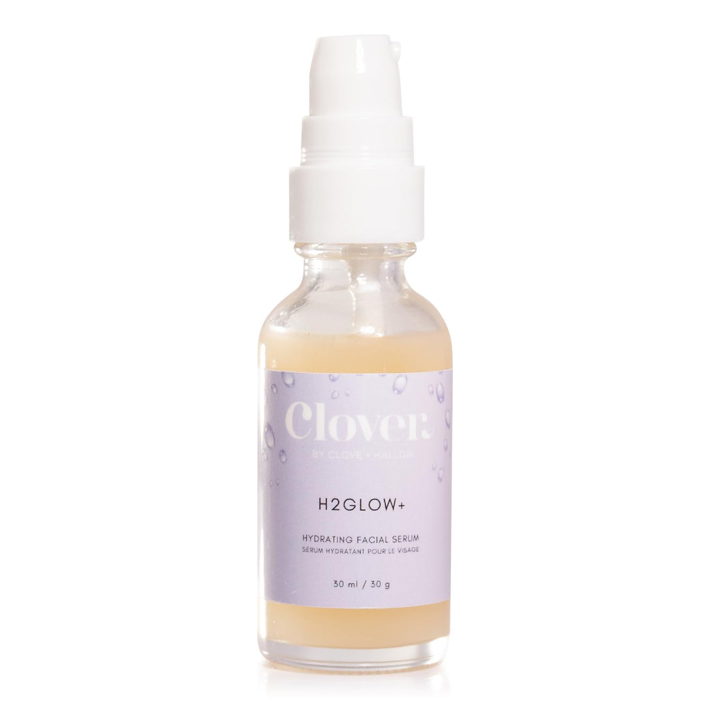 Clover H2Glow+ Hydrating Antioxidant Serum | Deep Moisturizing Anti-Aging Facial Serum | Hydrate Layers of Dry Skin, Plump, and Smooth Fine Lines | Cruelty-Free & Vegan - 1 oz (30 ml)