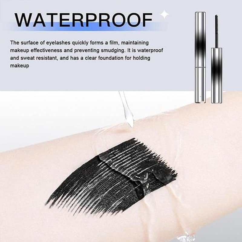 Chromamascara Mascara, Metal Wand Mascara, Curling Iron Mascara Metal, Mascara With Metal Wand, Iron Rod Mascara Brush, 3D Curling Eyelash Iron Mascara Waterproof, Long-Lasting, Smudgeproof (Brown, 1)