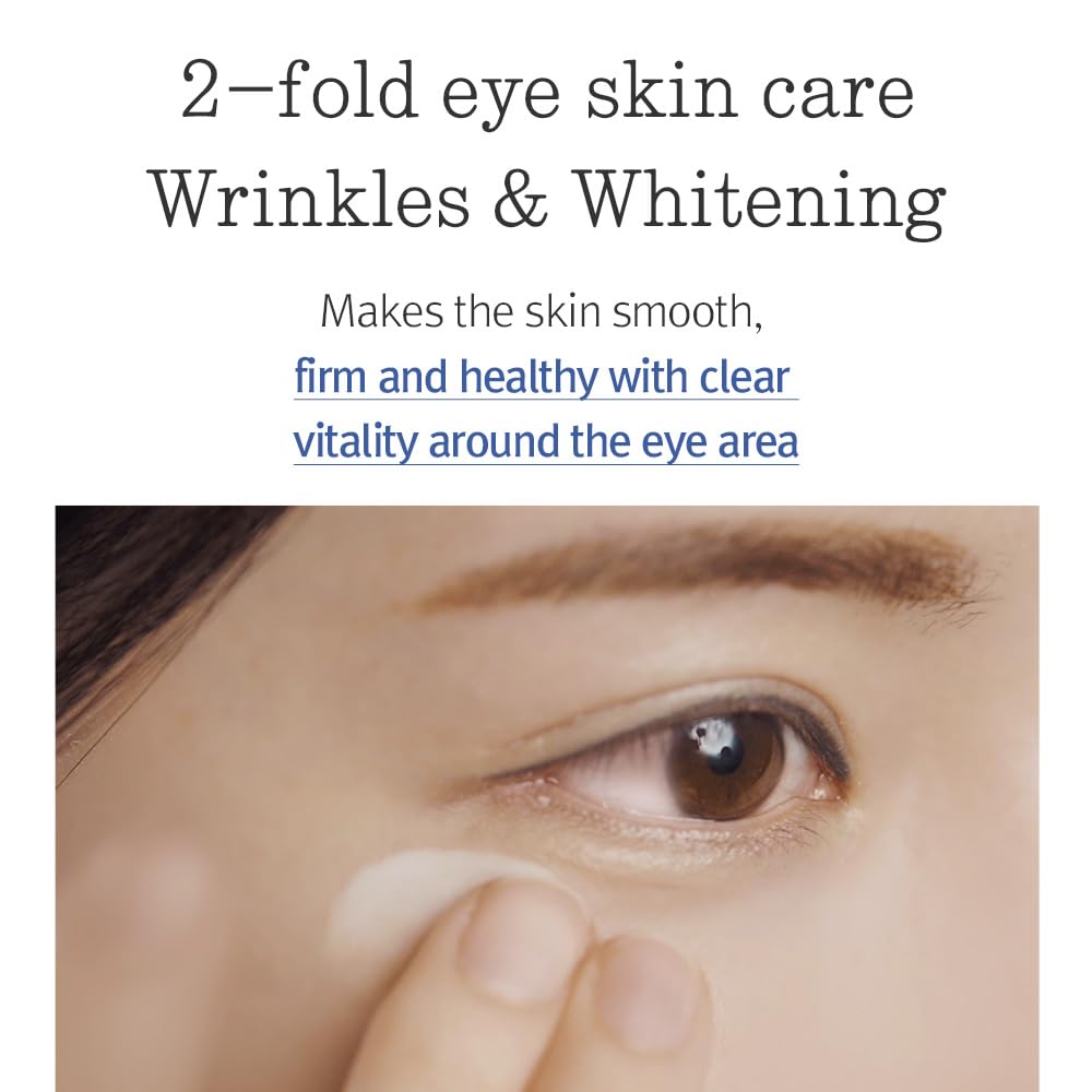 Pyunkang Yul PKY Concentrated Eye Cream 0.84 Fl. Oz., 2-in-1 Care for Wrinkles and Dark Circles with Shea Butter, Astragalus Root, Saponin, and Isoflavonoids for Firm, Radiant Skin