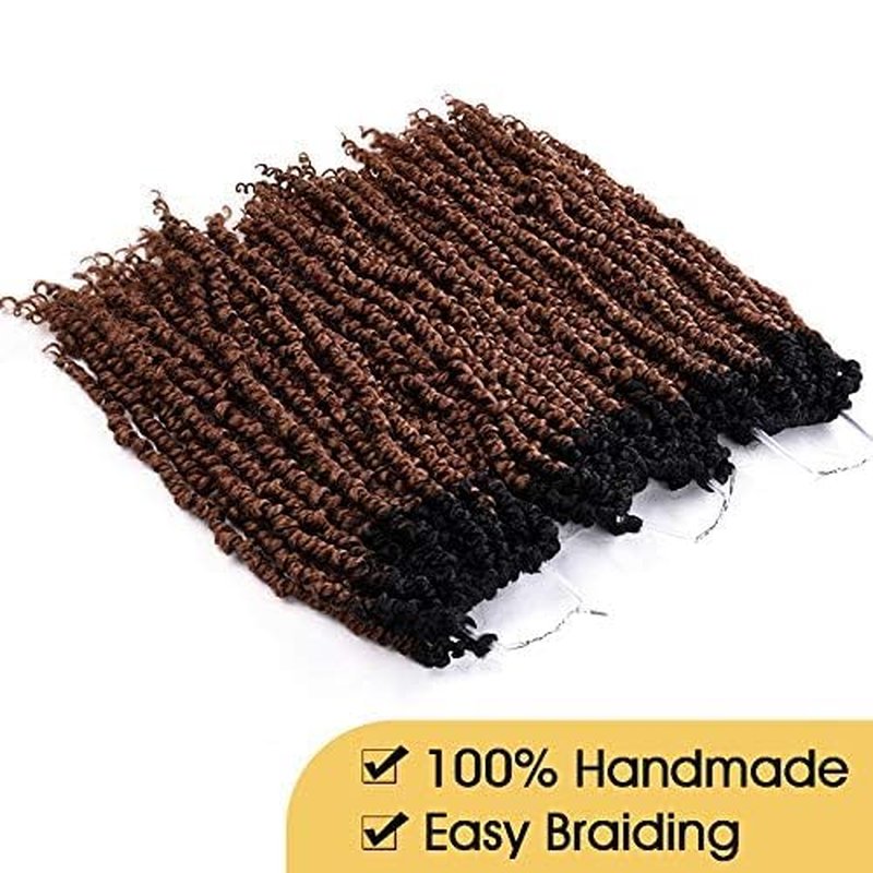 Silike Passion Twists Braiding Hair, Crochet Passion Twist(12 Roots per Pack, 6 Packs) Pre-twist Passion Twist Hair for Black Women (18 inch, ombre 30)