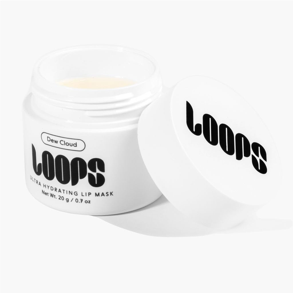 LOOPS Dew Cloud Ultra Hydrating Full Size Korean Lip Mask -Nourish, Restore,and Replenish Hydration Beyond the Surface-Enhances Skin Barrier and Deeply Moisturizes Lips -Ultra Hydrating Mini Lip Balm