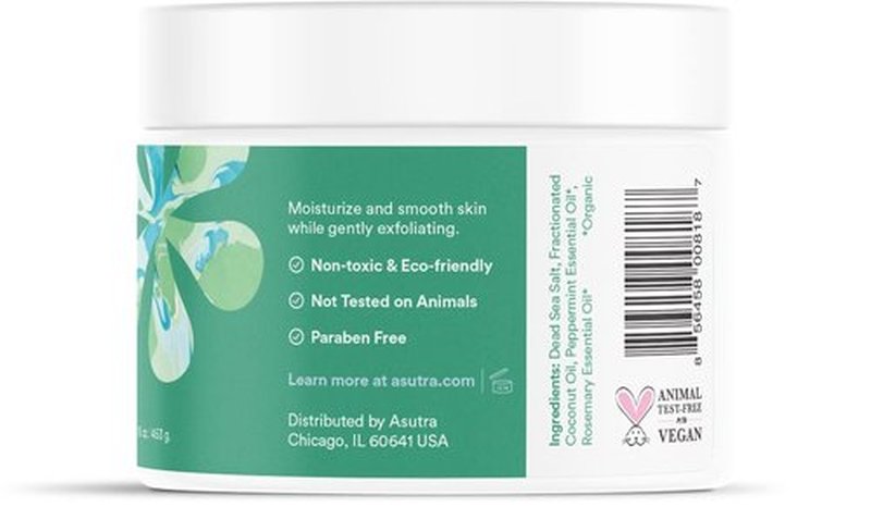 ASUTRA Dead Sea Salts Essential Oil Body Scrub Bundle – 3, Full-Size 16 oz Body Scrubs – Refreshing Jasmine, Sensual Rose, Purifying Peppermint – Ultra Hydrating, Gentle, and Moisturizing