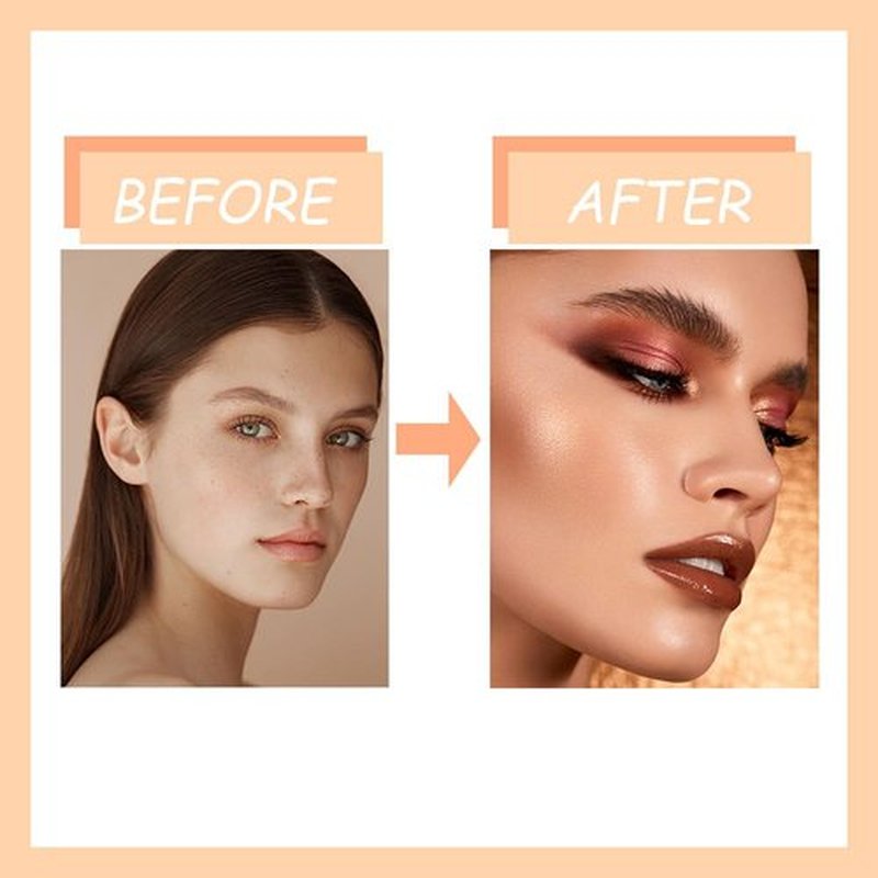 Aaiffey 8 Colors Nude Eyeshadow Palette,Gold Glitter Eye Shadow Blendable Cream Eyeshadow For Eye Highlighter Pink Makeup Shade Soft Powder,Highly Pigmented,Long Lasting (#02)