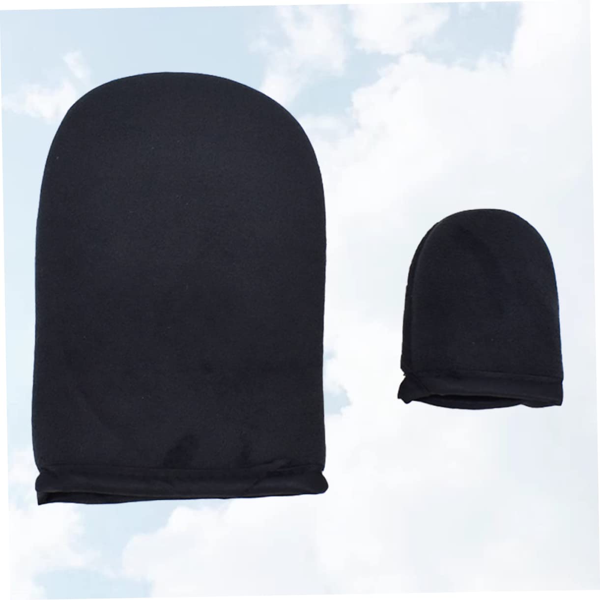 Ipetboom 2pcs Self Tanning Mitt Flocking Gloves for Even Application Sun Tanning Thumb Applicators for Oil Use and Makeup Compact Portable Design