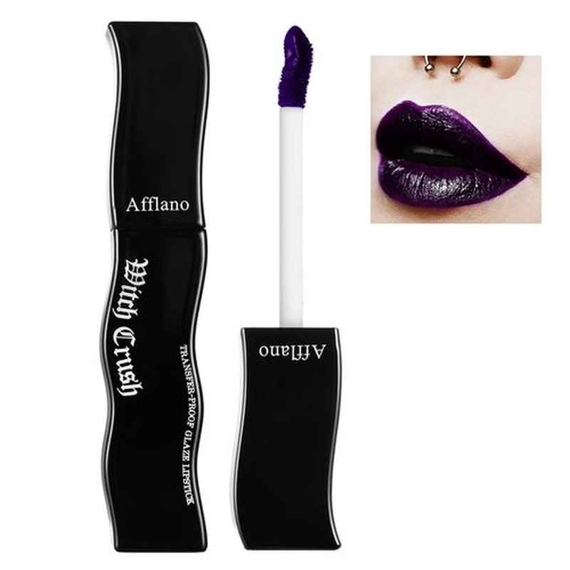 oygcee Purple Gothic Lip Gloss - Long-Lasting, Waterproof & Non-Sticky | Moisturizing, High Pigmented Vegan Lip Gloss for Bold Cosplay, Vampire & Halloween Makeup
