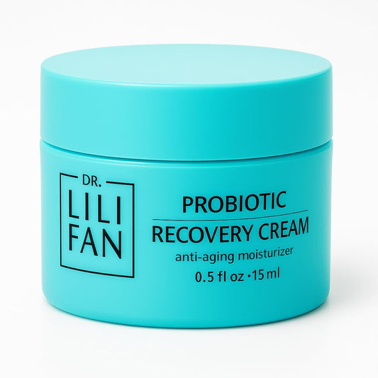 Probiotic Recovery Cream - Vegan Anti-Aging Face Cream for Skin Renewal | Boosts Collagen & Targets Wrinkles - 0.5 fl oz