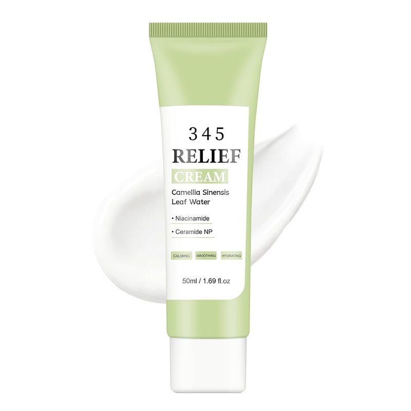 IREV 345 Relief Cream - Face Moisturizer for Soothing Blemishes | Vitamin C & Ceramides, All Skin Types