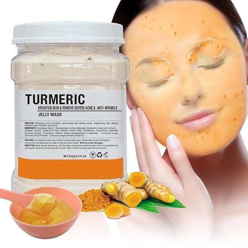 Angeland Jelly Mask for Facials Professional Natural Gel Face Masks, Moisturizing & Hydrating Jelly Face Masks, Peel Off Face Masks SkinCare 23 Fl Oz (Turmeric)