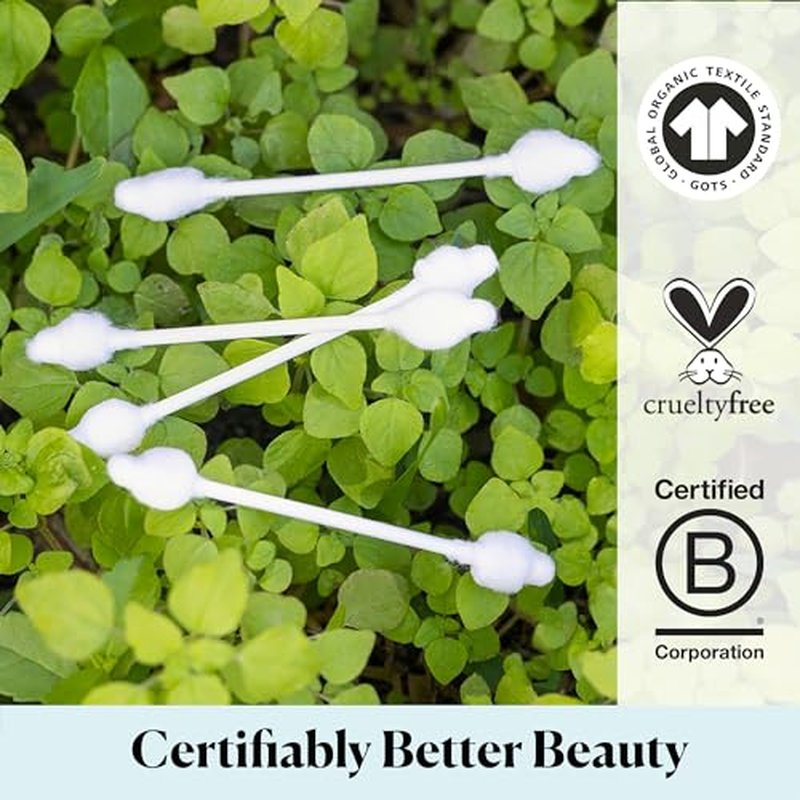 Sky Organics Organic Baby Cotton Swabs for Baby, 100% Pure Organic Cotton, GOTS Certified Organic Cotton, 60 Count