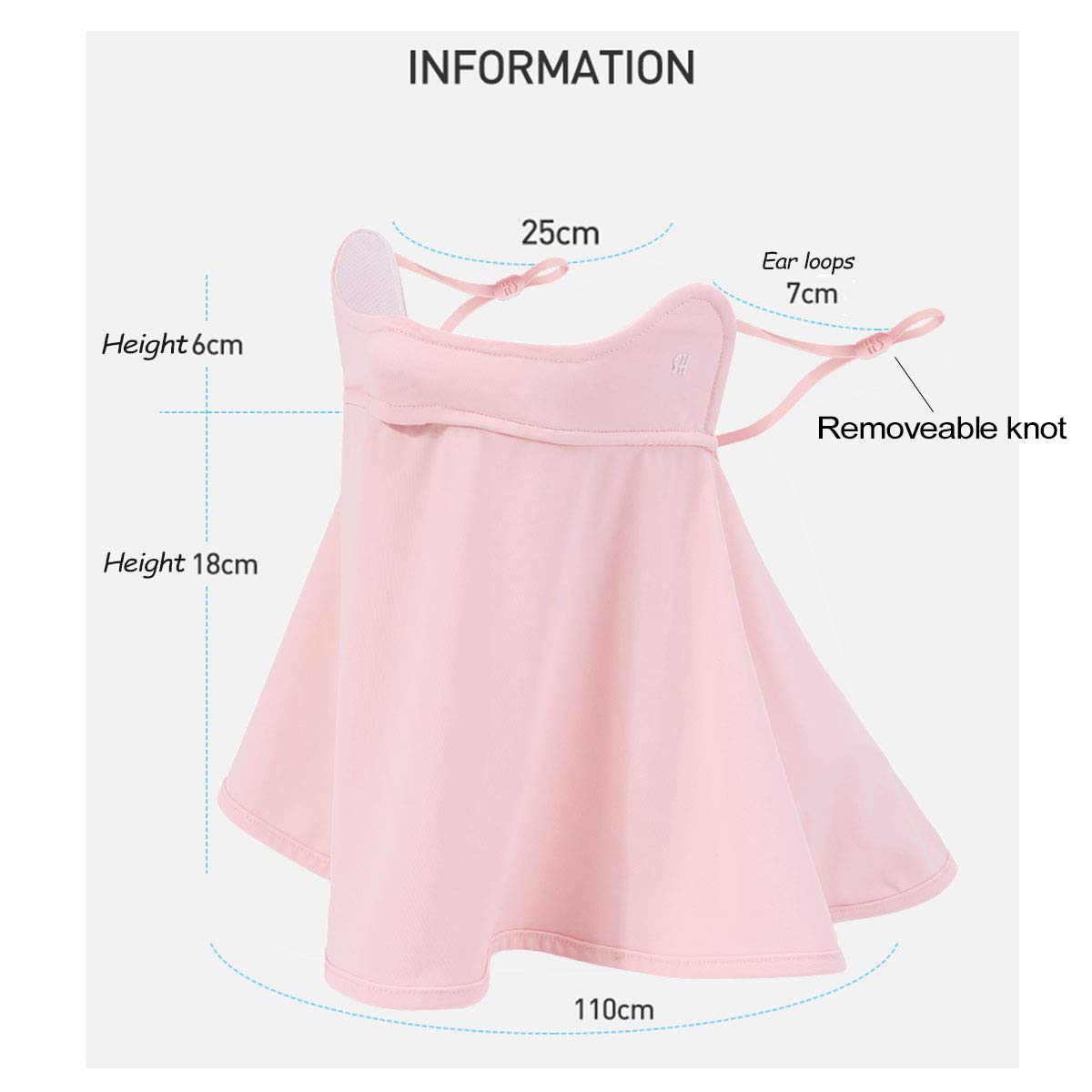 WRELS UPF 50+ Unisex Breathable Cooling Face Cover Sun UV Protection Earloop Neck Gaiter Scarf for Summer Outdoor Activities