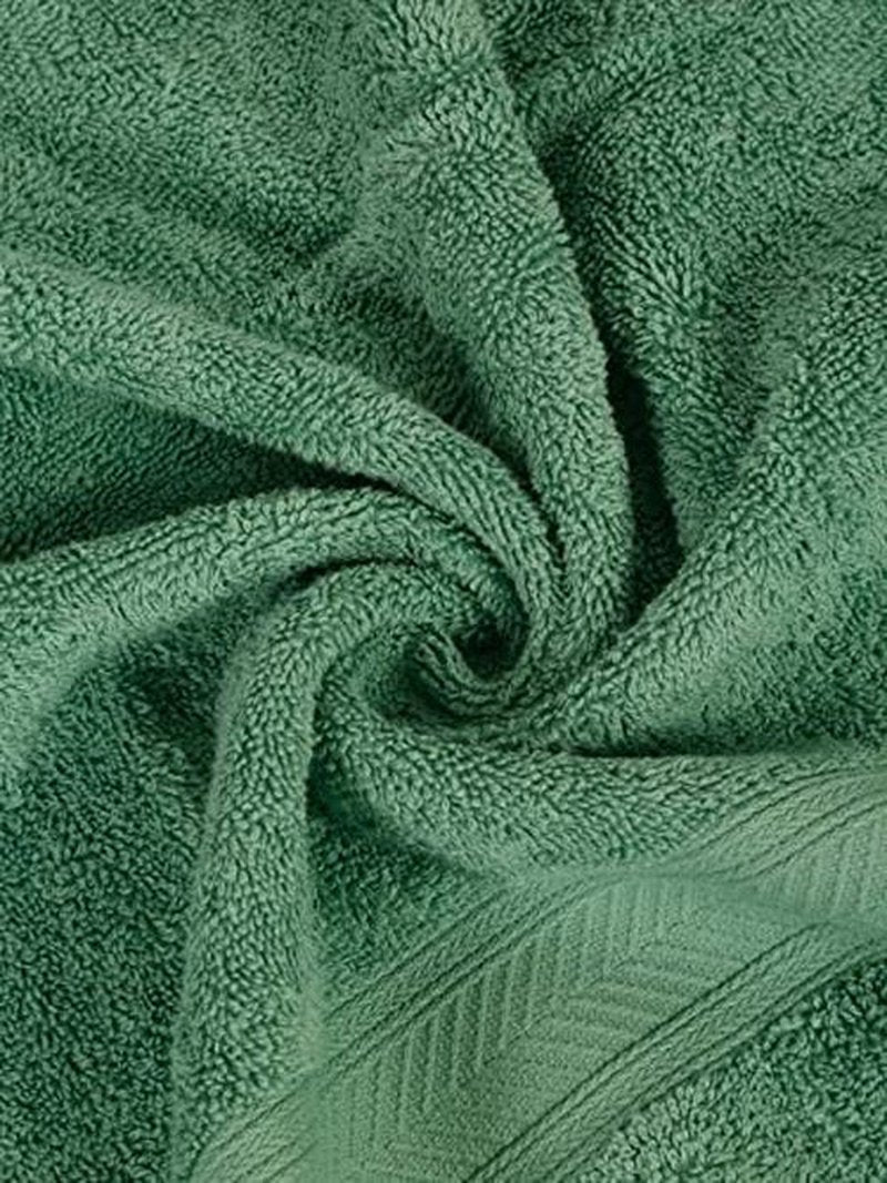 Casa Lino 24 Pack Wash Cloths Set, (12" X12) 100% Cotton wash Cloths, wash Cloths for Your face and Body, Highly Absorbent & fingertip Soft wash Cloths for Your face and Body, Green