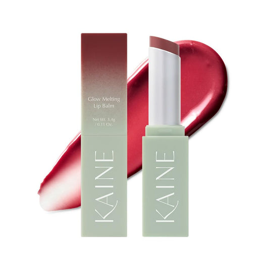 Kaine Glow Melting Lip Balm - Vegan Hydrating Formula for Natural Shine | Rosy Plum, 3.4g / 0.13 fl oz