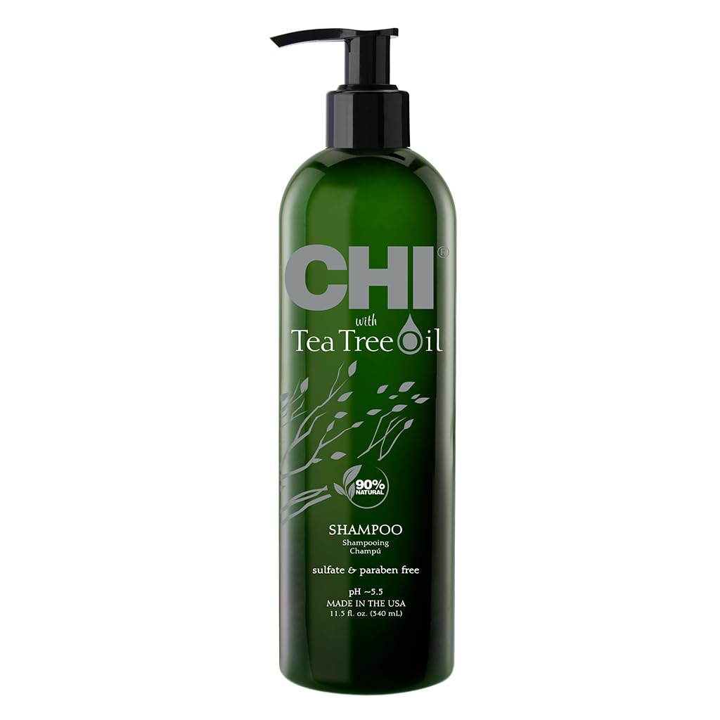 CHI Tea Tree Oil Shampoo, Strengthening Shampoo For Gently Cleansing Hair & Removing Impurities, Sulfate, Paraben, & Cruelty-Free, 25 Oz