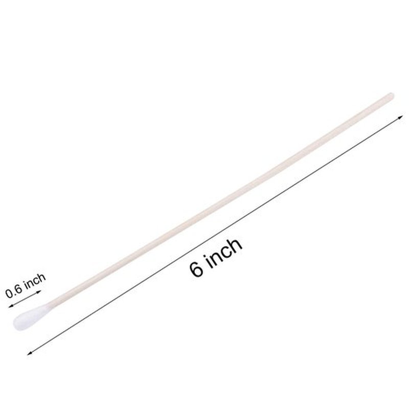 6" Cotton Swabs Wooden Handles Cotton Tipped Applicator Wood Sticks with Single Tip for Gun Cleaning, Wound Clean, Makeup, Removal Residue Tbestmax (500)