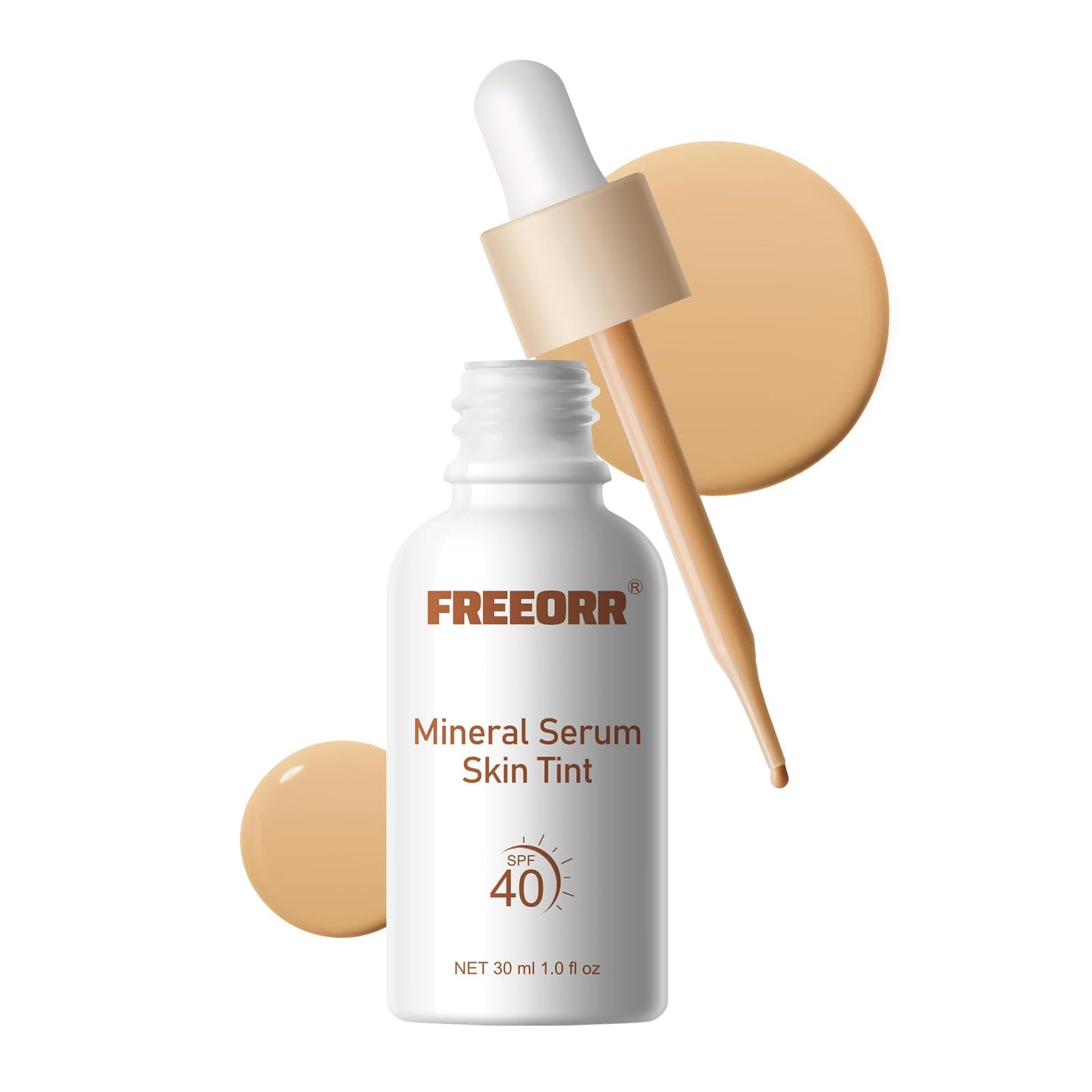 KYDA Serum Skin Tint with SPF 40, Tinted Serum Foundation Infused with Hyaluronic acid + Niacinamide, Hydrating, Smoothing and Refining Skin, Buildable Lightweight Dewy Cover, 1 Fl Oz, Natural Beige