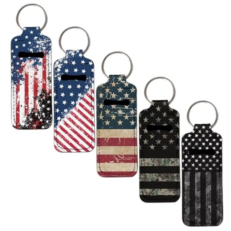 SEANATIVE Red Lips Lipstick Lip Gloss Lip Balm Chapstick Holder Keychain Lipstick Tube Holder Clip-on Lip Gloss Travel Storage Accessories for Women