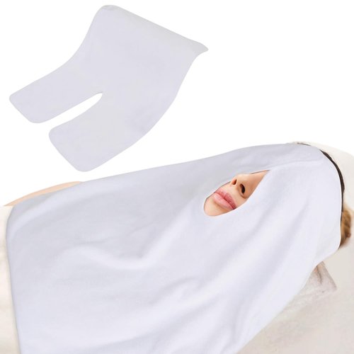 SINLAND Microfiber Esthetician Towels for Facials Mask Removing Face Wrap Soft Facial Cloth with Split Design Spa Towels for Facial Steam Massage and Cleansing