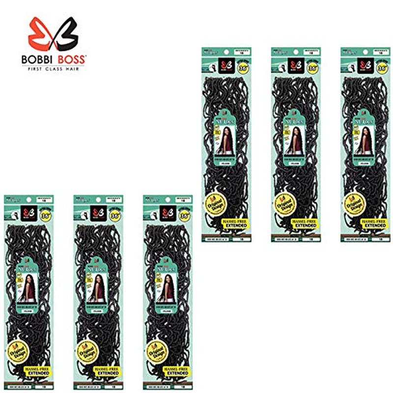 Bobbi Boss Synthetic Crochet Braid NU LOCS 36 2x (6-Pack, 1)