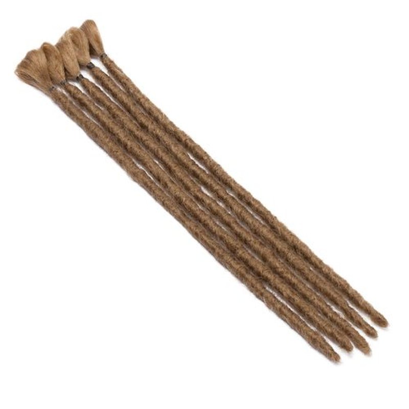 Hairro Dreadlocks Extensions 12 Inch Short 30 strands Soft Crochet Twist Braiding Hair for Men Faux Locs Dread Hairpieces Reggae Hippie Style Dark Blonde