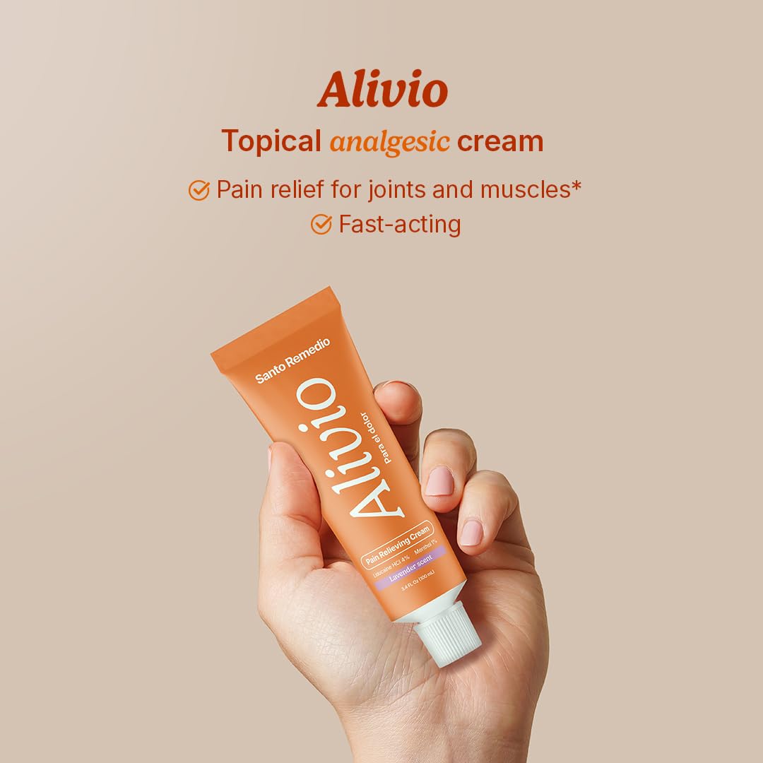 Santo Remedio Pain Relief Cream with Lidocaine & Menthol, Fast-Absorbing Non-Greasy Topical for Joint & Muscle Pain, Joint Support with MSM & Glucosamine, by Dr. Juan Rivera
