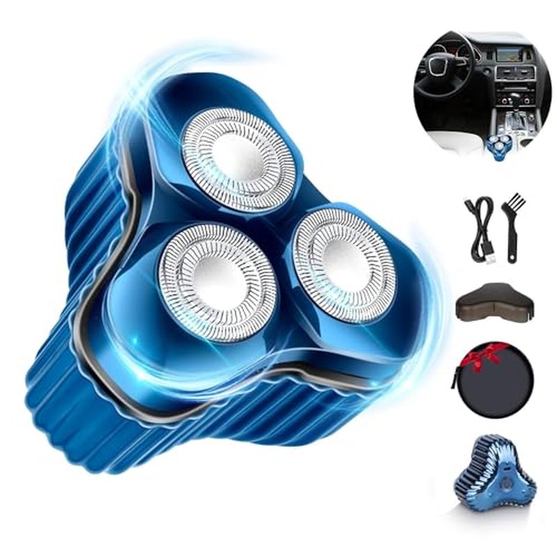 Mini Electric Razor for Men, Upgrade Mini Shaver, Pocket Size Portable Electric Shaver, USB Rechargeable, Waterproof, Easy to Use One-Button, Suitable for Home, Car, Travel, Gift for Men