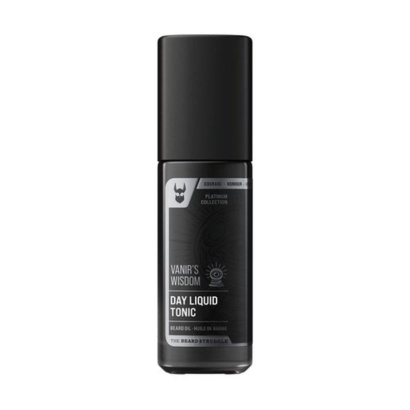 The Beard Struggle - Day Liquid Tonic Beard Oil - Platinum Collection, Vanir's Wisdom - Beard Oil for Men - Moisturize, Softens Hair, Reduces Itch - Day Time Beard Growth Oil (1 Fl oz)