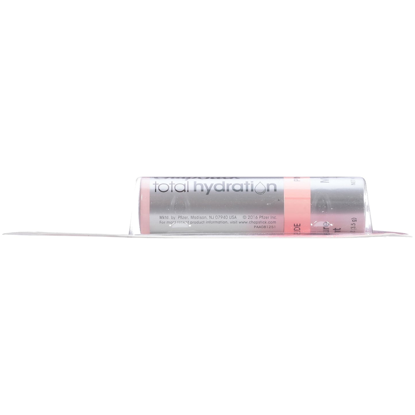ChapStick Total Hydration Moisture + Tint Pink Nude Tinted Lip Balm Tube, Tinted Moisturizer - 0.12 Oz
