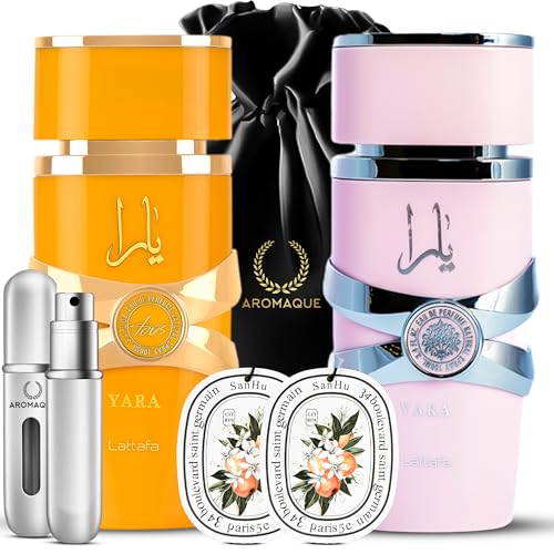 AROMAQUE Perfume Bundle: Lattafa Yara Perfume Gift Sets (YARA AND TOUS SET)