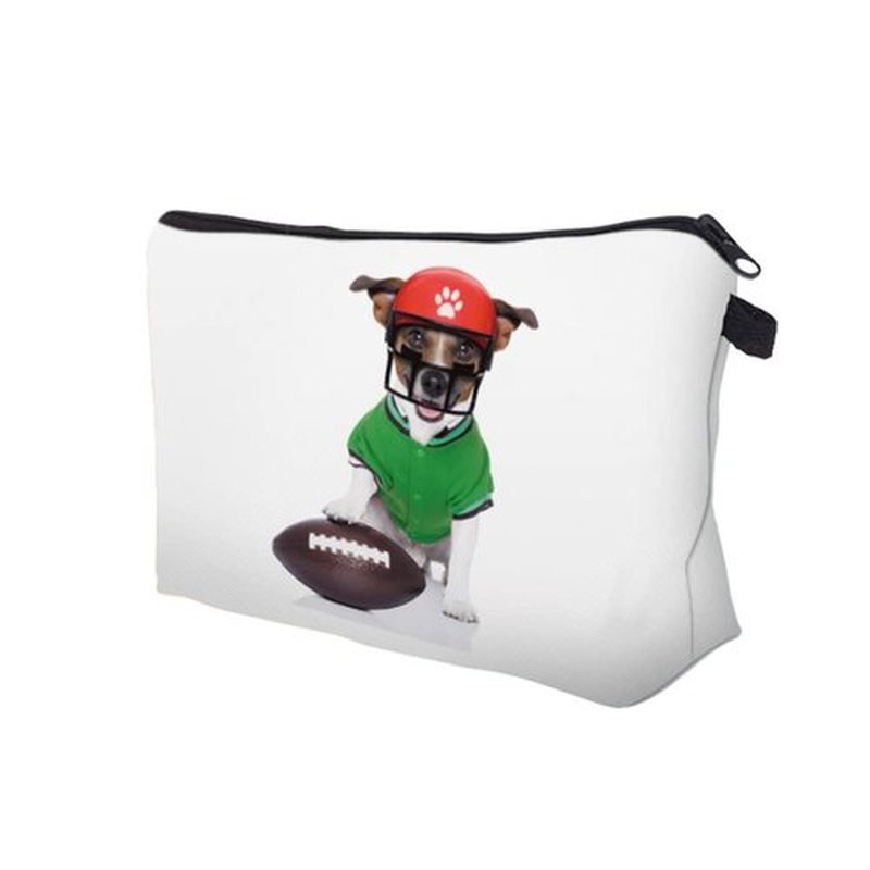 LOOMILOO Small Toiletry Bags for Women, Adorable Roomy Makeup Pouch Travel Water Resistant Cosmetic Purse Accessories Organizer Gift(Dog 55745)