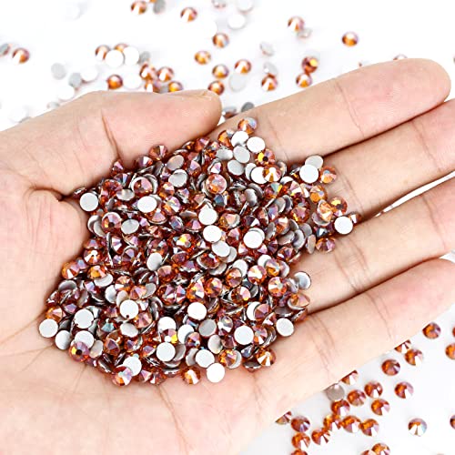 Novani Rhinestones 3000Pcs Flatback Crystal Round Loose Gemstones Glass Rhinestones for Crafts Makeup Nail Art Clothes Shoes DIY Decorations(SS4, 1.5-1.7mm,Crystal Clear)