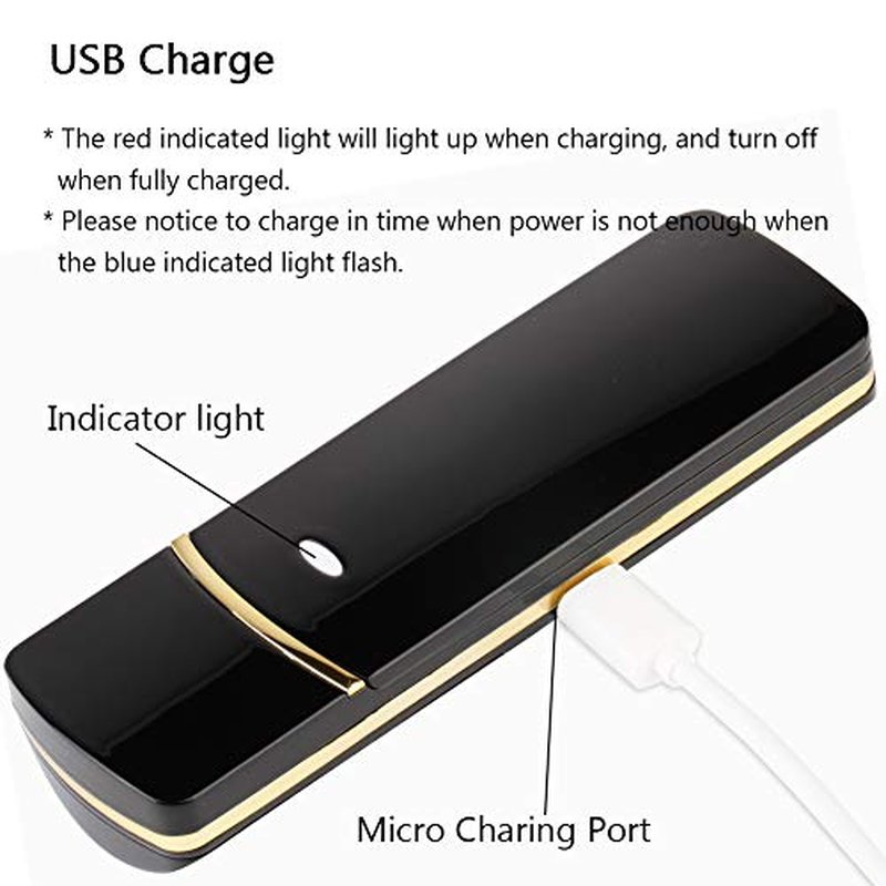 ZLiME Nano Face Steamers Facial Spa Hair Steamer Mist Spray Deep Cleaning Moisturizing Hydration USB Charging Charge for Woman Man (Black)
