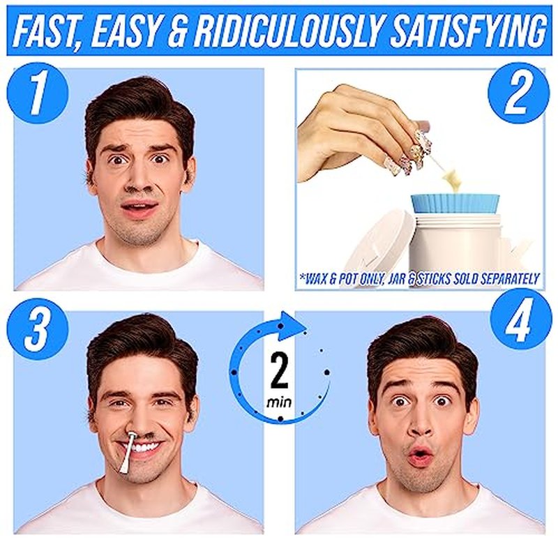 Kenashii Super Beads | Nose Waxing Wax | Specially Formulated | Hypoallergenic | Melting Pot Included | Medical Grade Silicone | Fast, Safe, Ridiculously Satisfying Nose and Ear Hair Removal