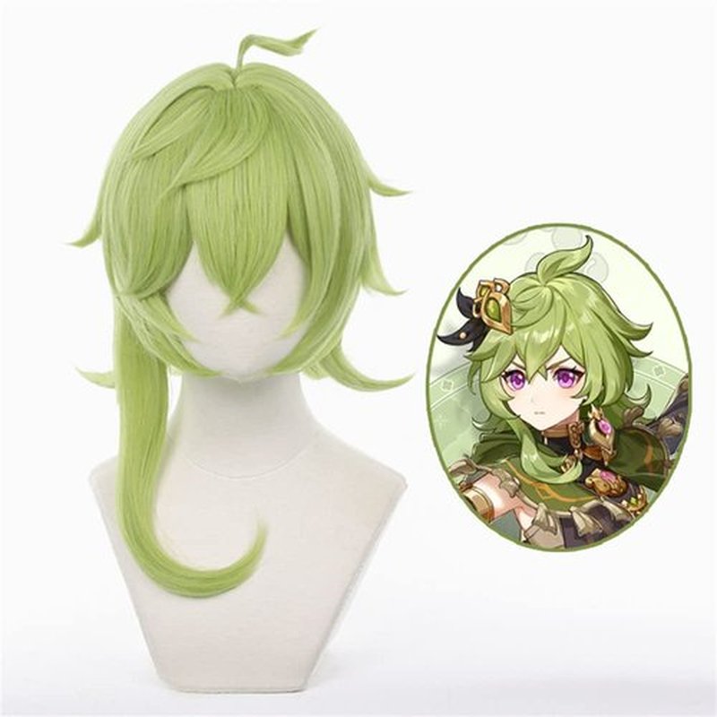 Mystylecos Collei Grass Green Upturned Short Hair Anime Cosplay Wig