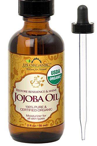 US Organic Jojoba Oil, USDA Certified Organic,100% Pure & Natural, Cold Pressed Virgin, Unrefined, Haxane Free, Sourced from Middle East directly (Small (2oz, 56ml))