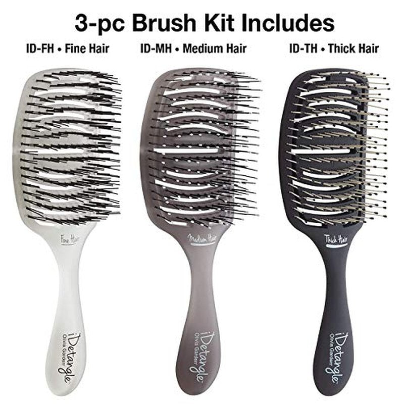 Olivia Garden iDetangle Hair Brush (3-Piece Kit)