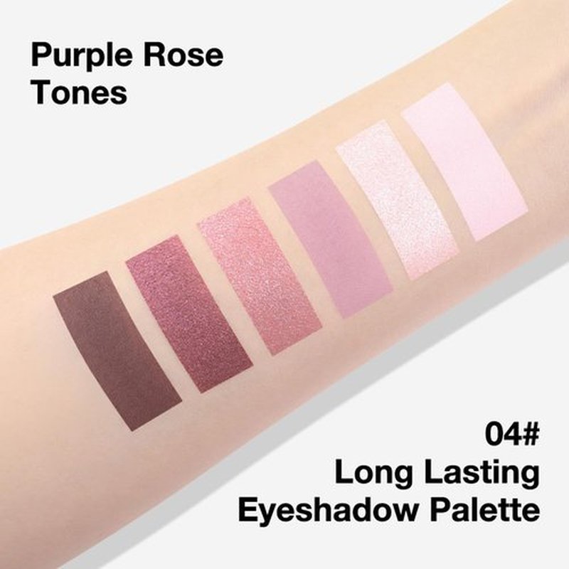 Kaely 6 Color Mini Pink Rose Gold Eyeshadow Palette Makeup, Highly Pigmented Eye Shadow Palette Waterproof, Matte Shimmer Eye Shadow Palette, paleta de sombras de ojos, Vegan & Cruelty-free, 04