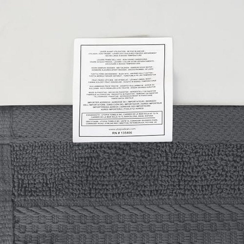 Utopia Towels [12 Pack Premium Wash Cloths Set (12 x 12 Inches) 100% Cotton Ring Spun, Highly Absorbent and Soft Feel Essential Washcloths for Bathroom, Spa, Gym, and Face Towel (Dark Brown)