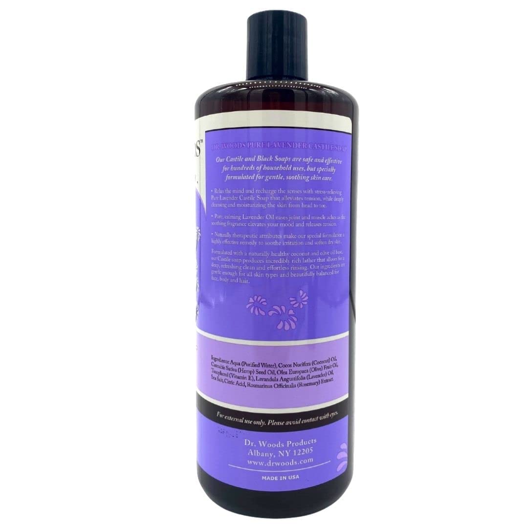 Dr. Woods Lavender Liquid Castile Soap - 32 Fl Oz, Pack of 3
